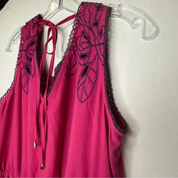 Market & Spruce Magenta Dress with Purple Trim - Picture 8 of 11